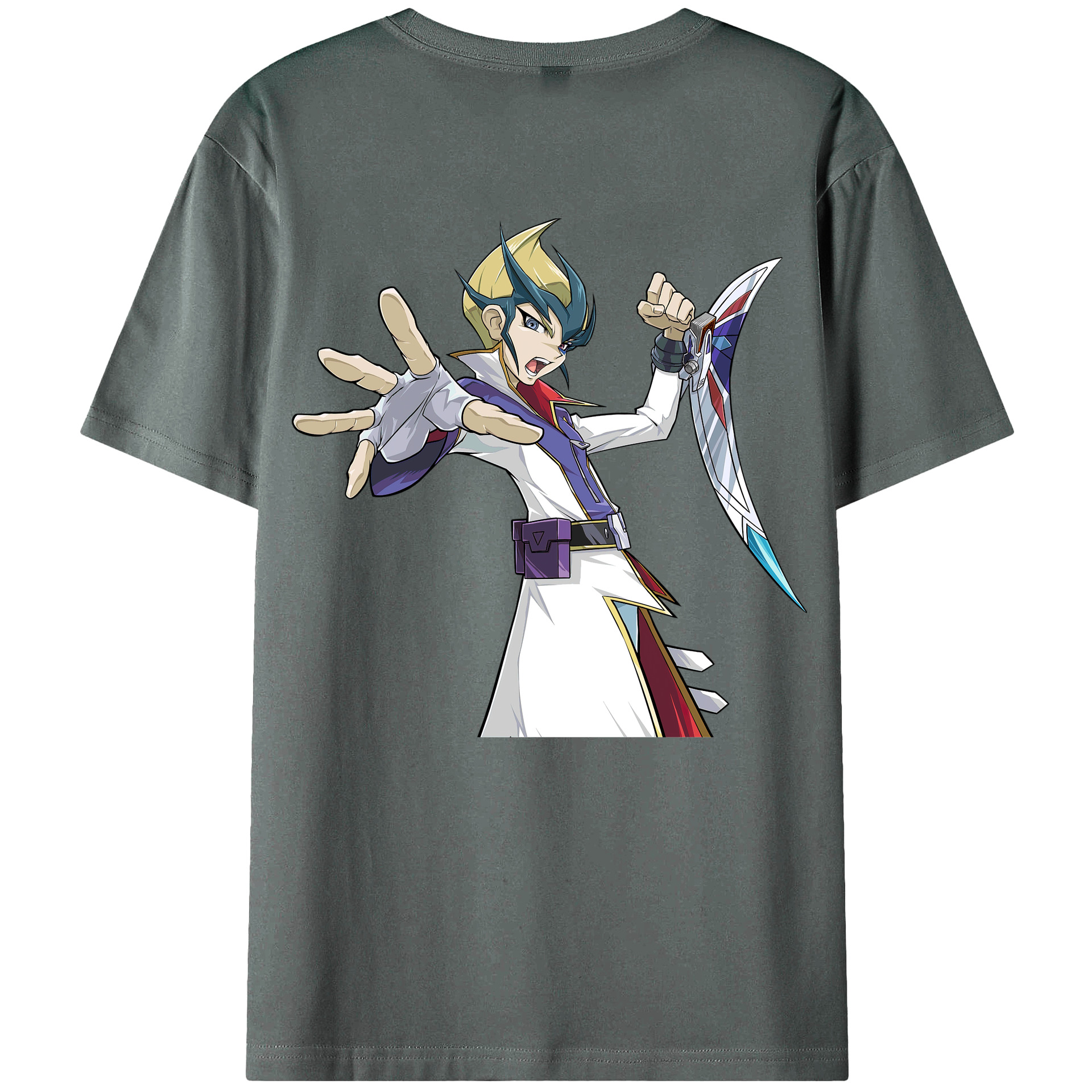（画像用） 遊☆戯☆王 Yu-Gi-Oh! 綿100％ メンズ半袖Tシャツ（バックプリント） 通気性